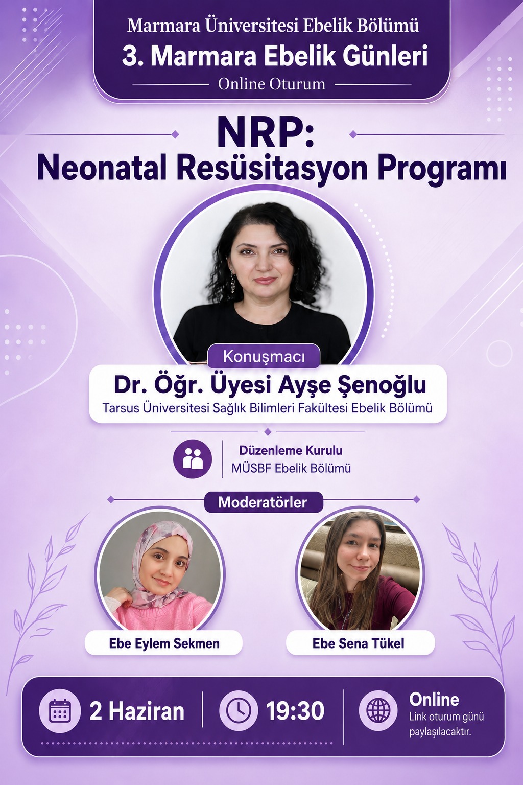 Konuşmacı Daveti: Dr. Öğr. Üyesi Ayşe ŞENOĞLU